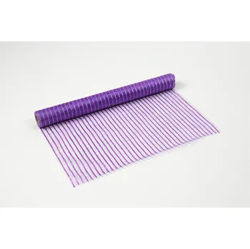 Paper Design Organza 36cm/5y s glitrem fialový proužek