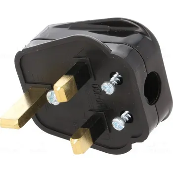 Elektrická zásuvka FAIRCHILD SEMICONDUCTOR Konektor: napájecí AC zástrčka 2P+PE 250VAC 13A černá PIN: 3