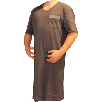 Pánská noční košile xcena Bavlněná noční košile šedá nový model Velikost: M