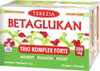 Přírodní produkt Terezia Company Betaglukan Trio Komplex Forte 500 mg 30 cps.
