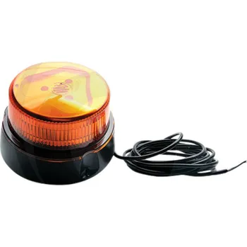 Maják LED maják oranžový mgnetický na traktor, auto výstražný 12 LED 12V/24V 14W nízký