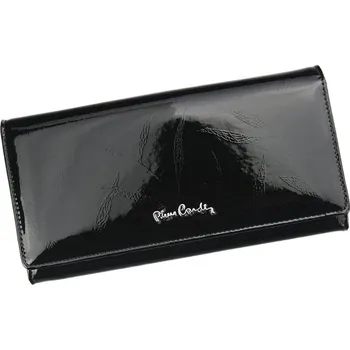 Peněženka Dámská lesklá kožená peněženka Pierre Cardin LEAF 106 černá | KabelkyproVas.cz