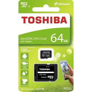 Toshiba M203 Micro SDXC 64 GB Class 10 UHS-I adaptér (THN-M203K0640EA) Paměťová karta Toshiba M203 Micro SDXC 64 GB Class 10 UHS-I adaptér (THN-M203K0640EA)