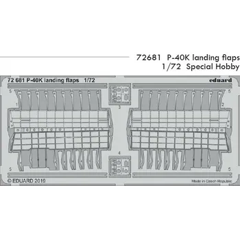 Plastikový model Eduard 1/72 P-40K landing flaps (SPECIAL HOBBY)