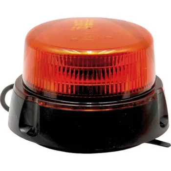 Autoelektronika LED maják oranžový na traktor, auto výstražný 12 LED 12V/24V 14W nízký k našroubování