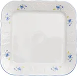 Thun 1794 Podnos čtyřhranný, 26 cm, český porcelán, Bernadotte, pomněnky, Thun