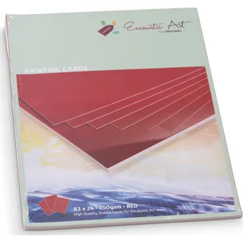 Barevný papír Enkaustický papír A3 barevný - A3 červený (12 ks)