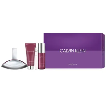 Calvin Klein Euphoria W EDP, 100 ml + EDP 10 ml + tělový závoj 150 ml + tělové mléko 100 ml
