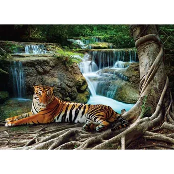 Fototapeta Vliesové fototapety AG Design FTNM2652 Tygr a vodopád, fototapeta FTN M2652 Tiger & waterwall o rozměru 160x110 cm, lepidlo je součástí