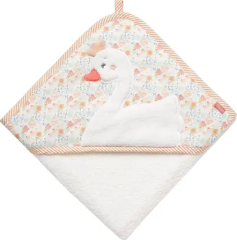 Fehn Baby Swan Lake ručník s kapucí 80 x 80 cm