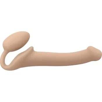 Připínací penis strap-on-me Silicone Bendable Strap-On Flesh M