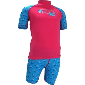 Kojenecká souprava Plážový UV komplet TWF modrorůžový, Velikosti K02