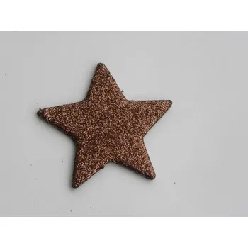 Vánoční dekorace hvězda plochá hnědá