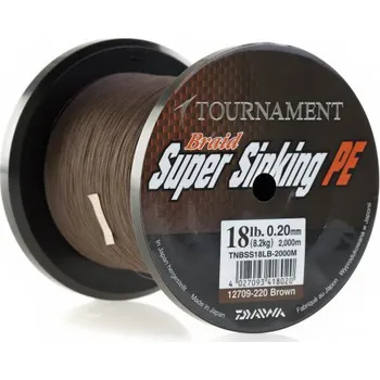 Daiwa šňůra Tournament Braid 0,23mm 25kg 2000m Super Sinking PE