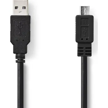 elektrický kabel NEDIS USB 2.0 kabel | Zástrčka A – Micro B Zástrčka | 1 m | Černá barva
