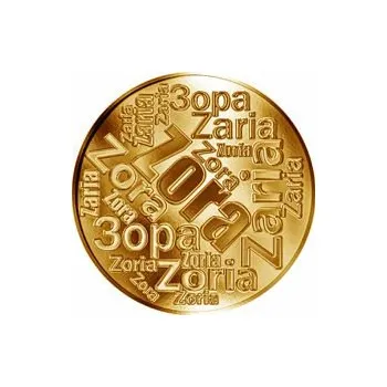 Česká jména - Zora - velká zlatá medaile 1 Oz