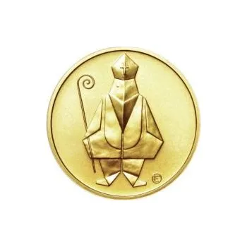 Čert a Mikuláš českého kubisty 25 mm zlato b.k.