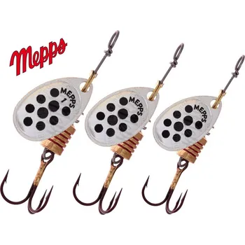 Nástraha MEPPS rotační třpytka Aglia Décorées Silver Black Dot velikost: 3/6,5 g