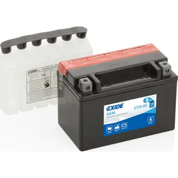 Motobaterie startovací baterie EXIDE AGM, AKUMULATOR 8AH/120A L+, EXIDE, ETX9-BS