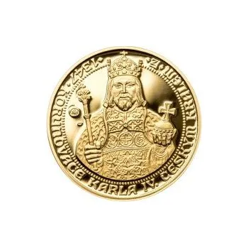 Volný čas Sada zlatého dukátu a stříbrného odražku Korunovace Karla IV. - b.k.