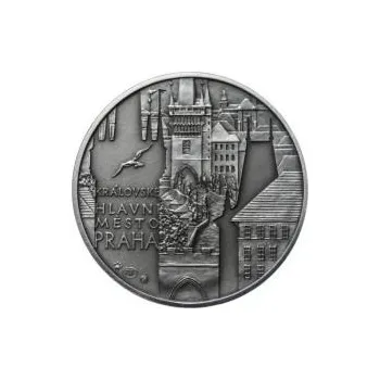 Královské hlavní město Praha - stříbro 28 mm patina