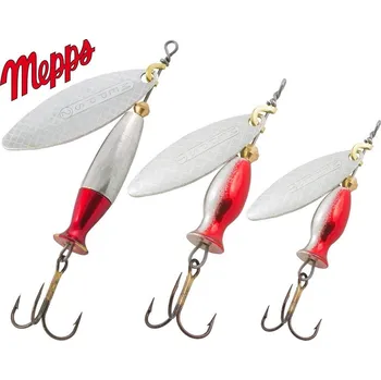 Umělá nástraha MEPPS rotační třpytka Aglia Long Heavy Silver Red velikost: 1+/12 g