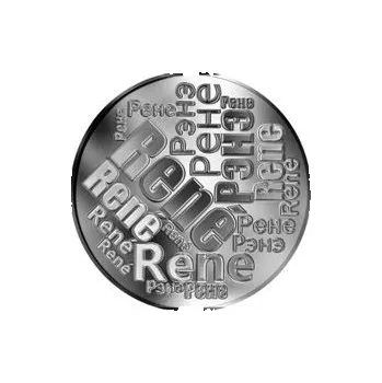 Česká jména - René - velká stříbrná medaile 1 Oz