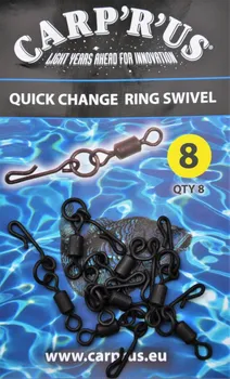 Carp´R´Us Quick Change Ring Swivel 8 - 8 ks