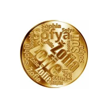 Česká jména - Žofie - velká zlatá medaile 1 Oz