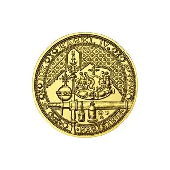 Nejkrásnější medailon IV. - Karlštejn zlato b.k.