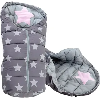 Fusak Ice Baby Luxusní dětský fusak 4v1 Hvězdičky Šedý 90/47 cm