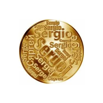 Česká jména - Sergej - velká zlatá medaile 1 Oz