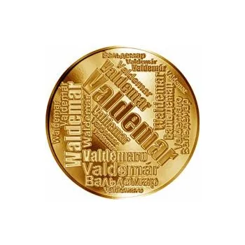Česká jména - Valdemar - velká zlatá medaile 1 Oz