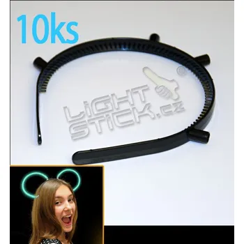 Čelenka Svítící čelenky - uši, 10ks nástavců
