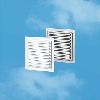 Větrací mřížka Vents, Refax větrací mřížka plechová 125x125 mm - bílá