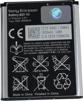 Baterie pro mobilní telefon Originální Sony Ericsson BST-43