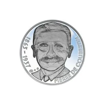 Pierre de Coubertin - 150. výročí narození Ag proof