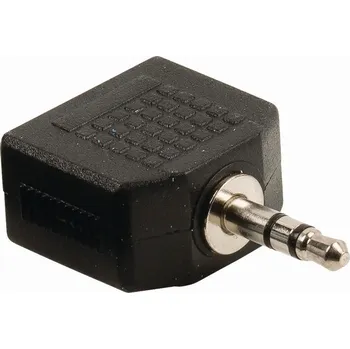 Audio kabel NEDIS Stereofonní audioadaptér | 3,5mm Zástrčka - 2× 3,5mm Zásuvka | Černá barva