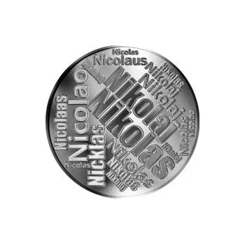 Česká jména - Nikolas - velká stříbrná medaile 1 Oz