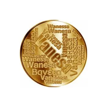 Česká jména - Vanesa - velká zlatá medaile 1 Oz
