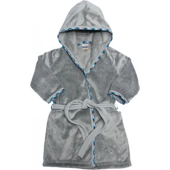 Dámský župan světle šedý hebký župan s páskem