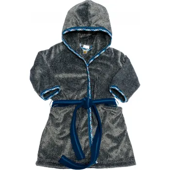 Dámský župan tmavě šedý hebký župan s páskem