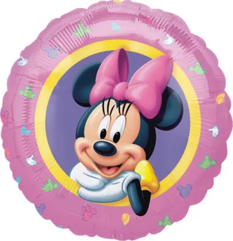 Balónek Amscan Minnie Fóliový balónek růžový 45 cm