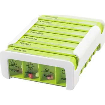 Dávkovač léků Anmed Anabox Compact 7 dní zelený