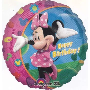 Balónek Amscan Minnie Foliový balónek Happy Birthday 45 cm
