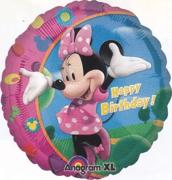 Balónek Amscan Minnie Foliový balónek Happy Birthday 45 cm