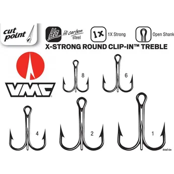 Rybářský háček VMC Trojháčky Speciál 9608 velikost: 6