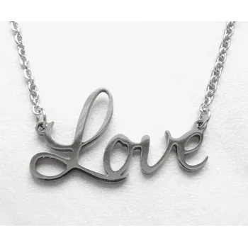 Přívěsek Blingstar Přívěsek s nápisem LOVE II Láska - z nerez oceli - N1527