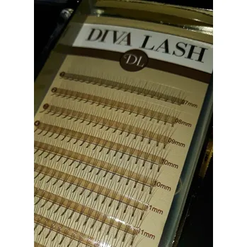 Péče o řasy a obočí Diva LASHES DIVA ROOTHLESS Volume BROWN 3D MIX / C 0,07