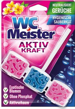 Čisticí prostředek na WC WC Meister Aktiv Kraft závěska do WC exotické květy 45 g